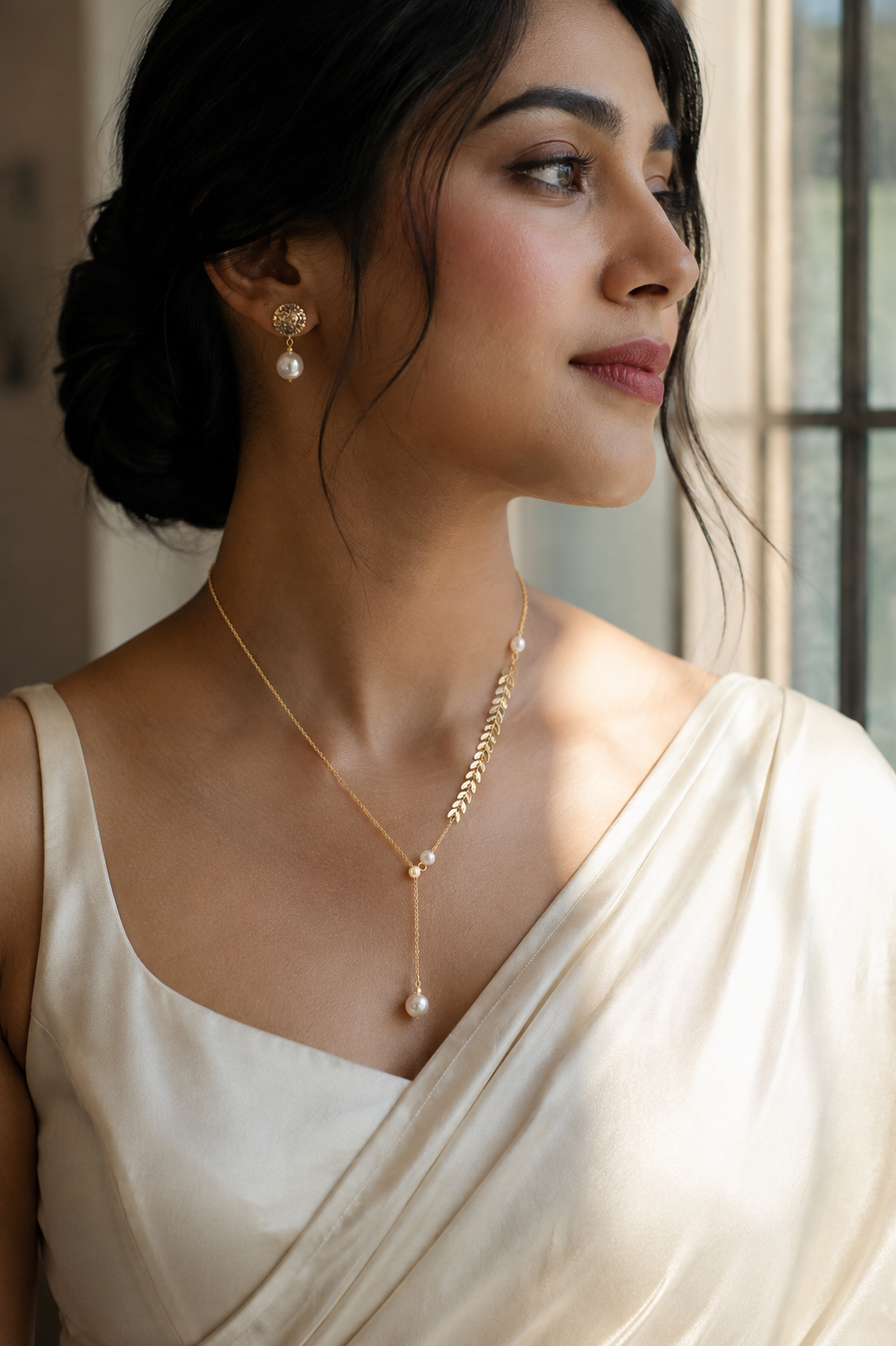 The Wheat Vine Necklace — Pearl